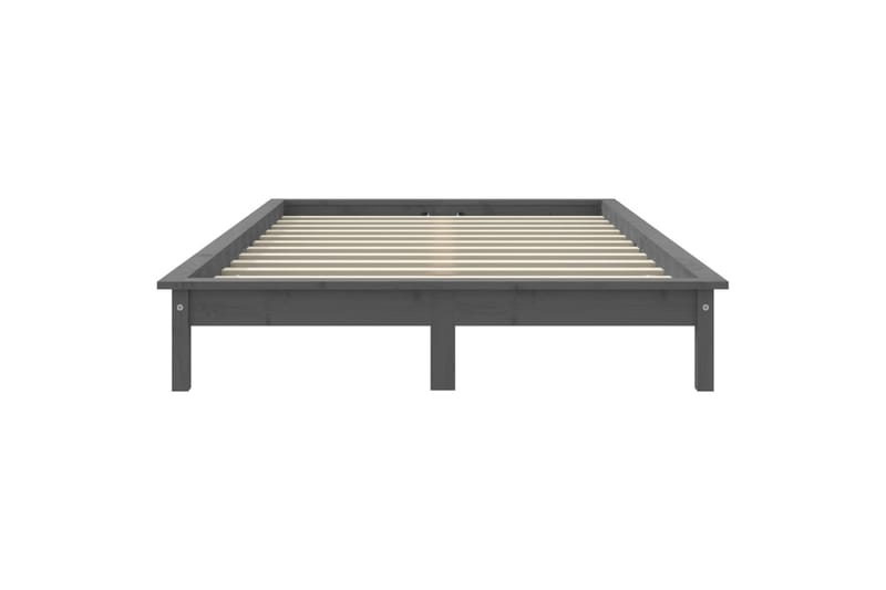 beBasic sengeramme 120x200 cm massivt fyrretræ grå - GrÃ¥ - Møbler - Senge - Sengeramme & sengestel