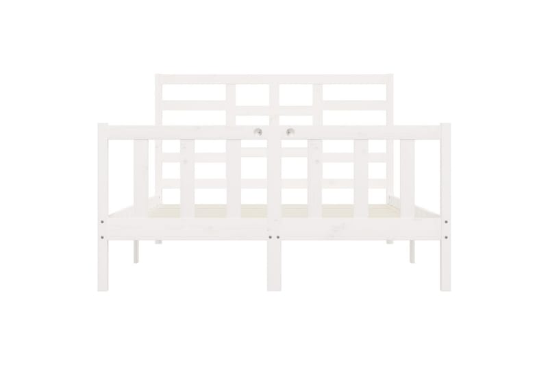 beBasic sengeramme 120x200 cm massivt fyrretræ hvid - Hvid - Møbler - Senge - Sengeramme & sengestel