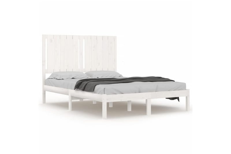 beBasic sengeramme 120x200 cm massivt fyrretræ hvid - Hvid - Møbler - Senge - Sengeramme & sengestel