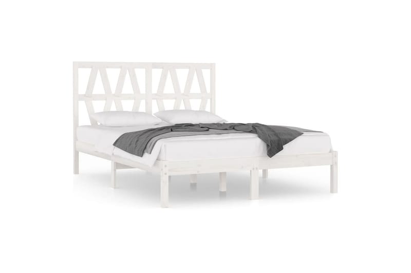 beBasic sengeramme 120x200 cm massivt fyrretræ hvid - Hvid - Møbler - Senge - Sengeramme & sengestel