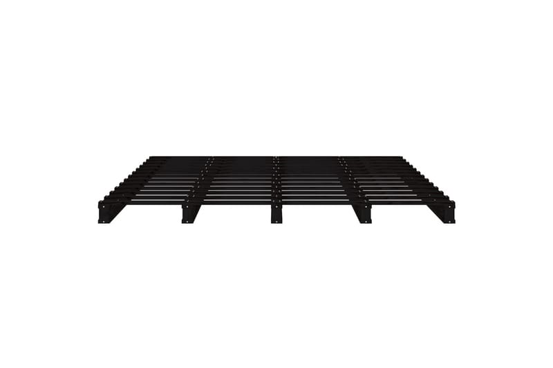 beBasic sengeramme 120x200 cm massivt fyrretræ sort - Sort - Møbler - Senge - Sengeramme & sengestel