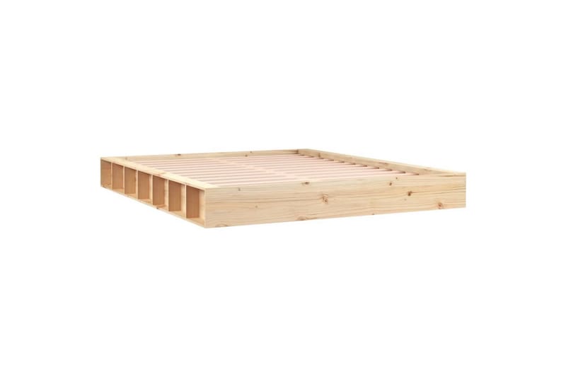 beBasic sengeramme 120x200 cm massivt træ - Brun - Møbler - Senge - Sengeramme & sengestel