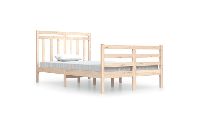 beBasic sengeramme 120x200 cm massivt træ - Brun - Møbler - Senge - Sengeramme & sengestel