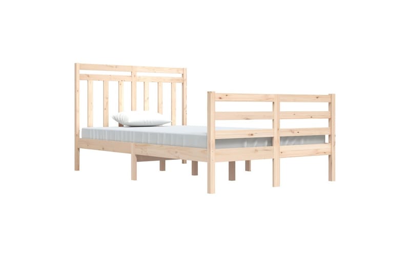 beBasic sengeramme 120x200 cm massivt træ - Brun - Møbler - Senge - Sengeramme & sengestel