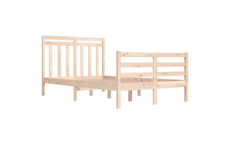 beBasic sengeramme 120x200 cm massivt træ - Brun - Møbler - Senge - Sengeramme & sengestel