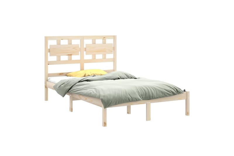 beBasic sengeramme 120x200 cm massivt træ - Brun - Møbler - Senge - Sengeramme & sengestel