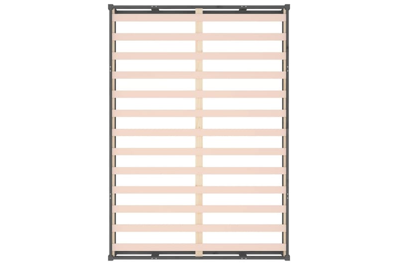 beBasic sengeramme 120x200 cm massivt træ grå - GrÃ¥ - Møbler - Senge - Sengeramme & sengestel
