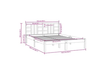 beBasic sengeramme 120x200 cm massivt træ hvid - Hvid - Møbler - Senge - Sengeramme & sengestel
