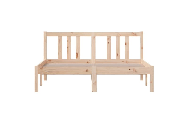 beBasic sengeramme 135x190 cm dobbelt massivt fyrretræ - Brun - Møbler - Senge - Sengeramme & sengestel