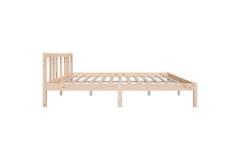 beBasic sengeramme 135x190 cm dobbelt massivt fyrretræ - Brun - Møbler - Senge - Sengeramme & sengestel
