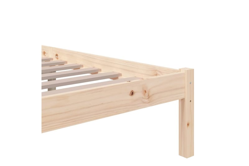 beBasic sengeramme 135x190 cm dobbelt massivt fyrretræ - Brun - Møbler - Senge - Sengeramme & sengestel