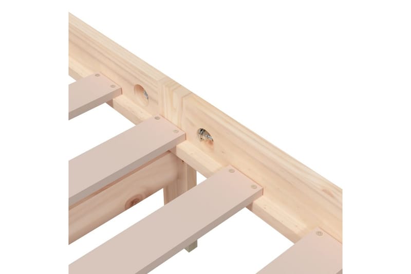 beBasic sengeramme 135x190 cm dobbelt massivt fyrretræ - Brun - Møbler - Senge - Sengeramme & sengestel