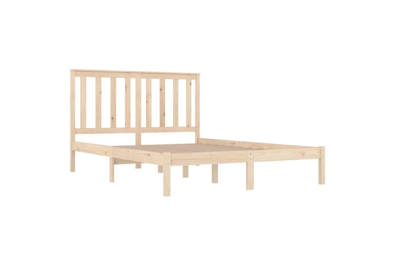 beBasic sengeramme 135x190 cm dobbelt massivt fyrretræ - Brun - Møbler - Senge - Sengeramme & sengestel