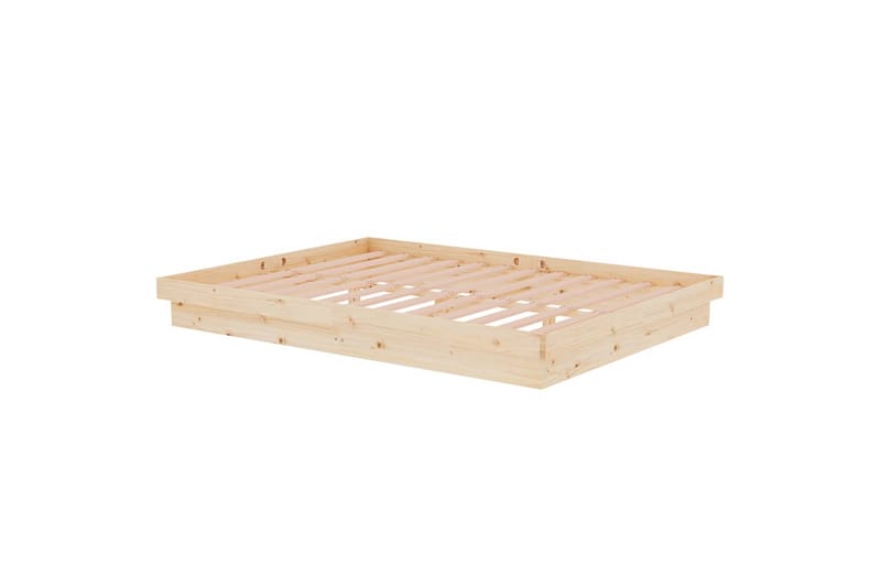 beBasic sengeramme 135x190 cm dobbelt massivt træ - Brun - Møbler - Senge - Sengeramme & sengestel