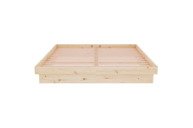 beBasic sengeramme 135x190 cm dobbelt massivt træ - Brun - Møbler - Senge - Sengeramme & sengestel