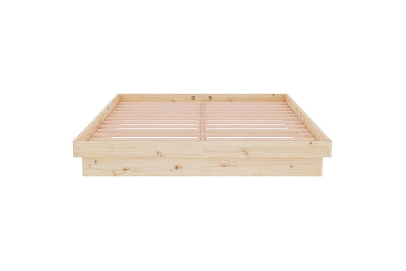 beBasic sengeramme 135x190 cm dobbelt massivt træ - Brun - Sengeramme & sengestel