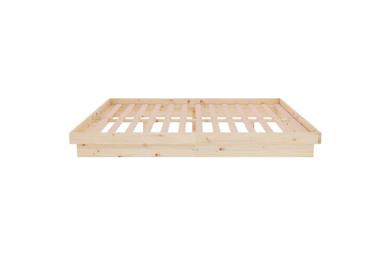 beBasic sengeramme 135x190 cm dobbelt massivt træ - Brun - Møbler - Senge - Sengeramme & sengestel
