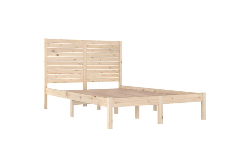 beBasic sengeramme 135x190 cm dobbelt massivt træ - Brun - Sengeramme & sengestel