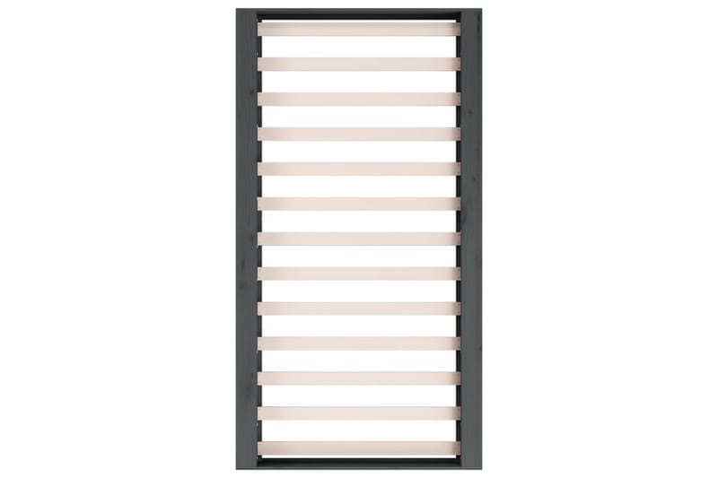 beBasic sengeramme 135x190 cm dobbelt massivt træ grå - GrÃ¥ - Møbler - Senge - Sengeramme & sengestel