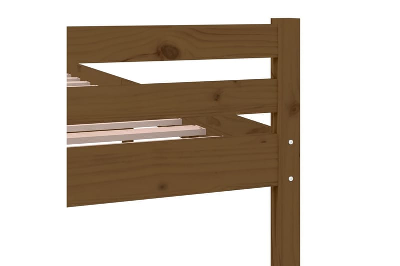 beBasic sengeramme 135x190 cm dobbelt massivt træ gyldenbrun - Brun - Møbler - Senge - Sengeramme & sengestel