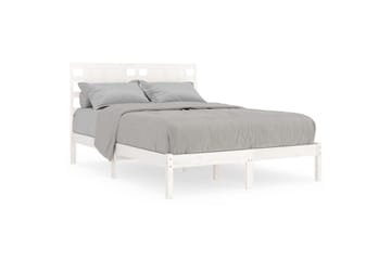 beBasic sengeramme 135x190 cm dobbelt massivt træ hvid - Hvid - Møbler - Senge - Sengeramme & sengestel