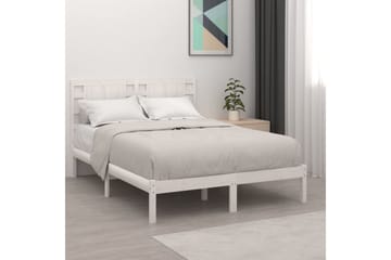 beBasic sengeramme 135x190 cm dobbelt massivt træ hvid - Hvid - Møbler - Senge - Sengeramme & sengestel
