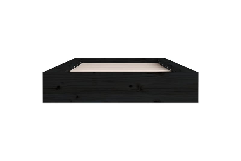 beBasic sengeramme 135x190 cm dobbelt massivt træ sort - Sort - Møbler - Senge - Sengeramme & sengestel