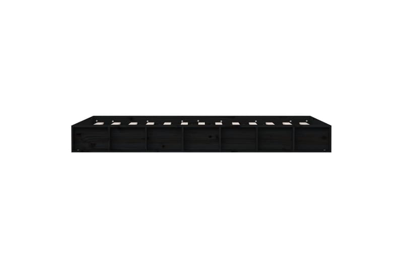 beBasic sengeramme 135x190 cm dobbelt massivt træ sort - Sort - Møbler - Senge - Sengeramme & sengestel