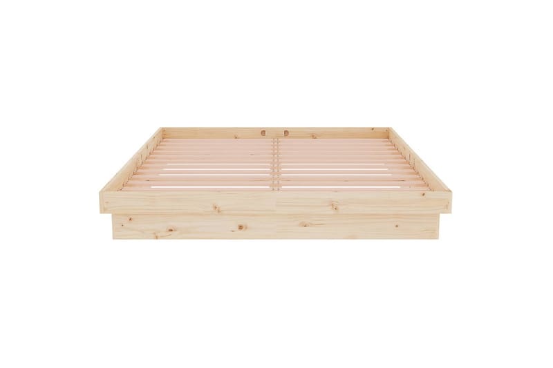 beBasic sengeramme 140x190 cm dobbelt massivt træ - Brun - Møbler - Senge - Sengeramme & sengestel