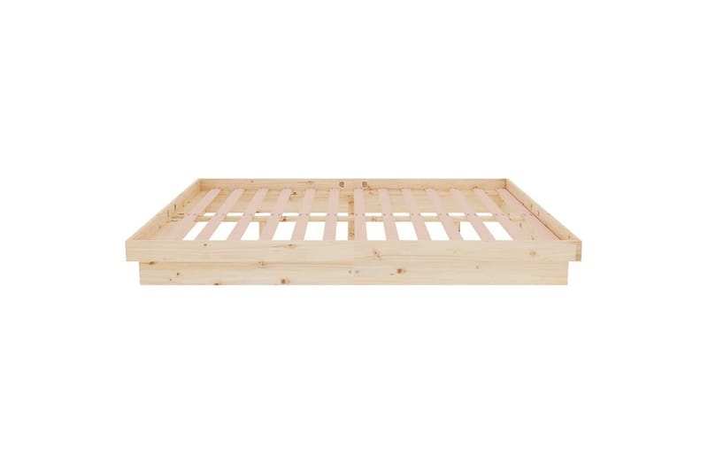 beBasic sengeramme 140x190 cm dobbelt massivt træ - Brun - Møbler - Senge - Sengeramme & sengestel