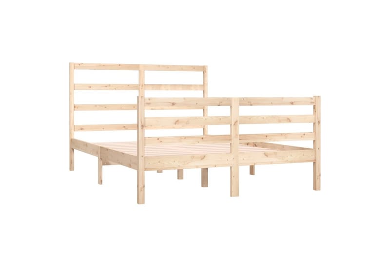 beBasic sengeramme 140x190 cm massivt fyrretræ - Brun - Møbler - Senge - Sengeramme & sengestel