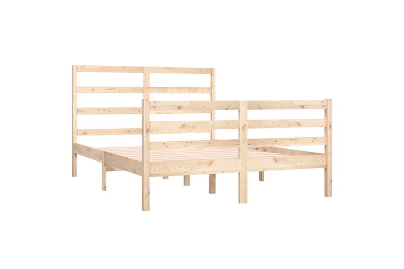 beBasic sengeramme 140x190 cm massivt fyrretræ - Brun - Sengeramme & sengestel