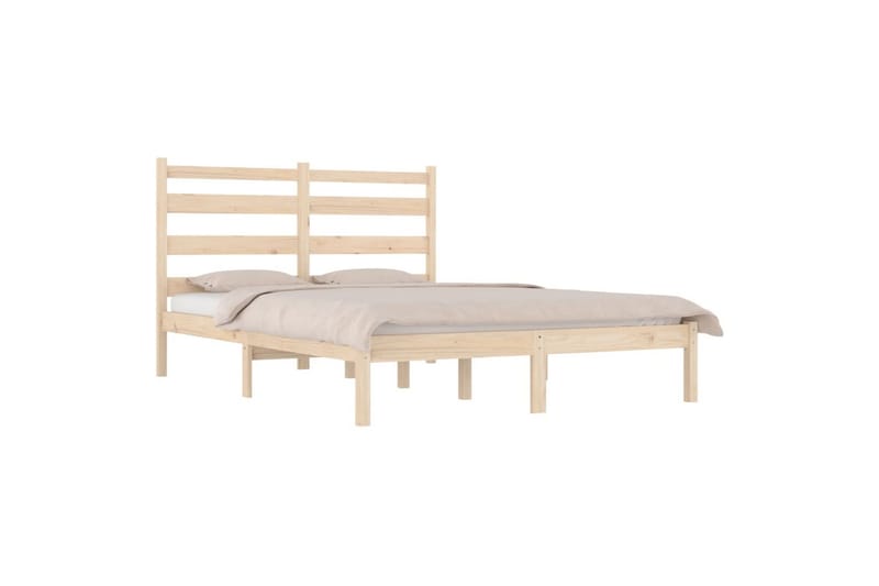 beBasic sengeramme 140x190 cm massivt fyrretræ - Brun - Møbler - Senge - Sengeramme & sengestel