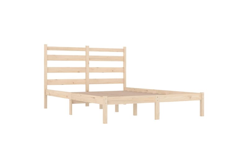 beBasic sengeramme 140x190 cm massivt fyrretræ - Brun - Sengeramme & sengestel