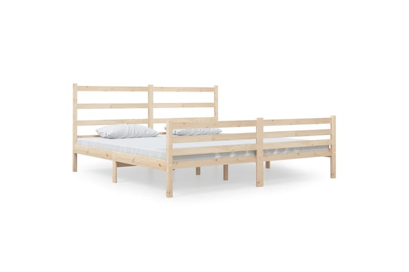 beBasic sengeramme 140x190 cm massivt fyrretræ - Brun - Sengeramme & sengestel