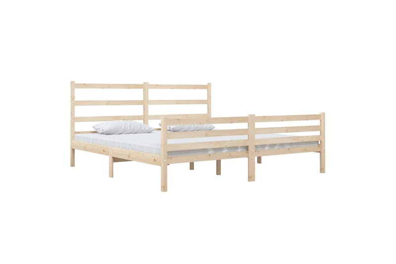 beBasic sengeramme 140x190 cm massivt fyrretræ - Brun - Sengeramme & sengestel