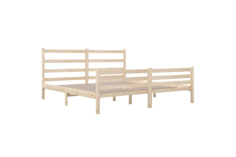 beBasic sengeramme 140x190 cm massivt fyrretræ - Brun - Sengeramme & sengestel