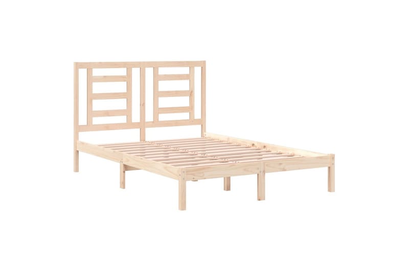 beBasic sengeramme 140x190 cm massivt fyrretræ - Brun - Sengeramme & sengestel