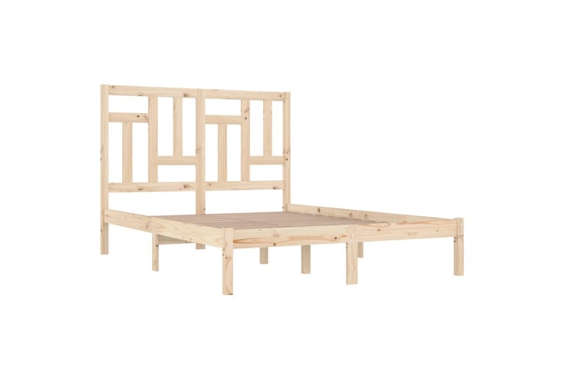 beBasic sengeramme 140x190 cm massivt fyrretræ - Brun - Sengeramme & sengestel