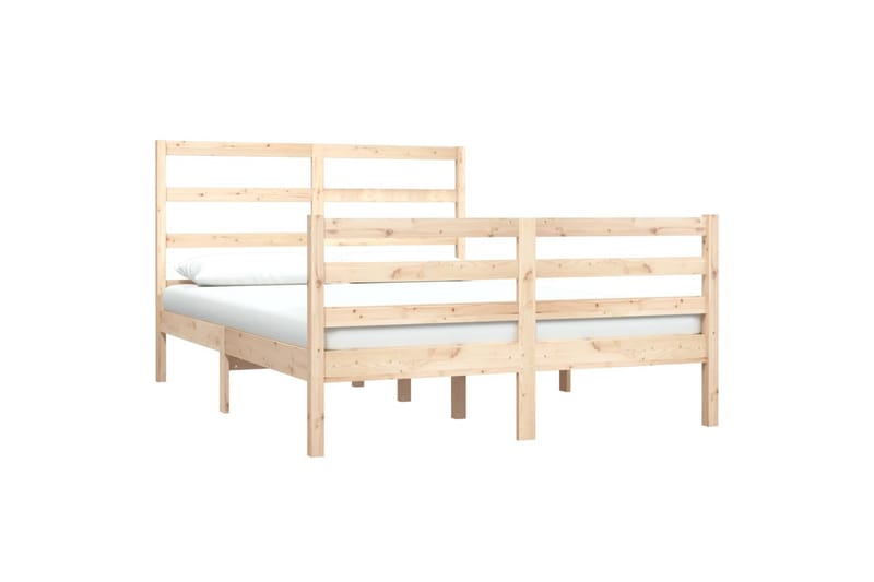 beBasic sengeramme 140x190 cm massivt fyrretræ - Brun - Møbler - Senge - Sengeramme & sengestel