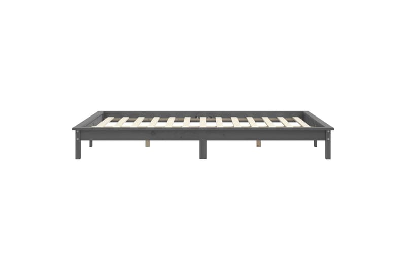 beBasic sengeramme 140x190 cm massivt fyrretræ grå - GrÃ¥ - Møbler - Senge - Sengeramme & sengestel