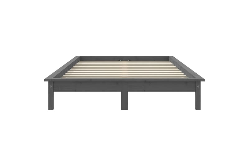 beBasic sengeramme 140x190 cm massivt fyrretræ grå - GrÃ¥ - Møbler - Senge - Sengeramme & sengestel