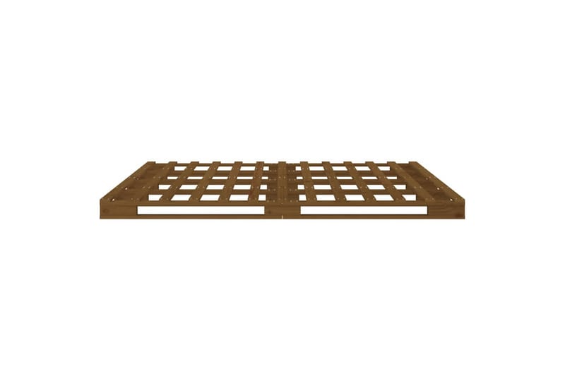 beBasic sengeramme 140x190 cm massivt fyrretræ gyldenbrun - Brun - Møbler - Senge - Sengeramme & sengestel