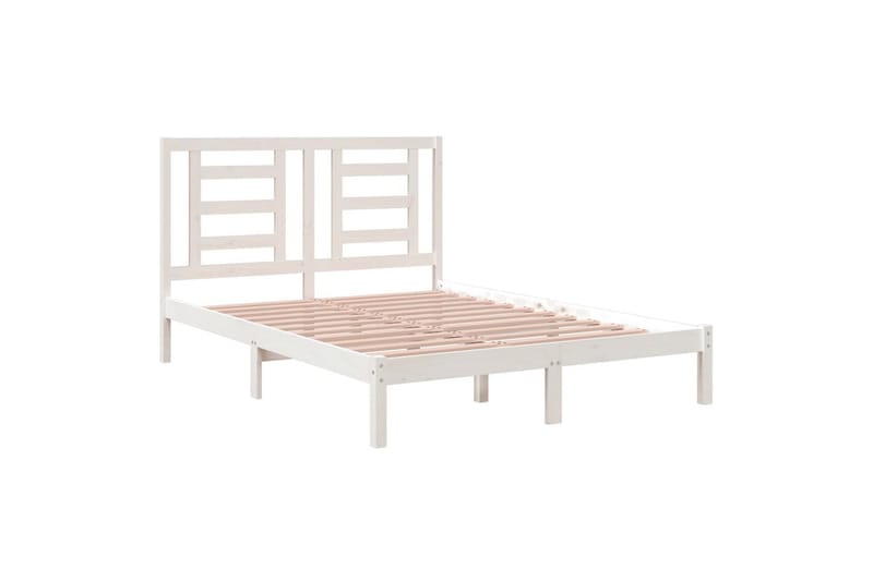 beBasic sengeramme 140x190 cm massivt fyrretræ hvid - Hvid - Møbler - Senge - Sengeramme & sengestel