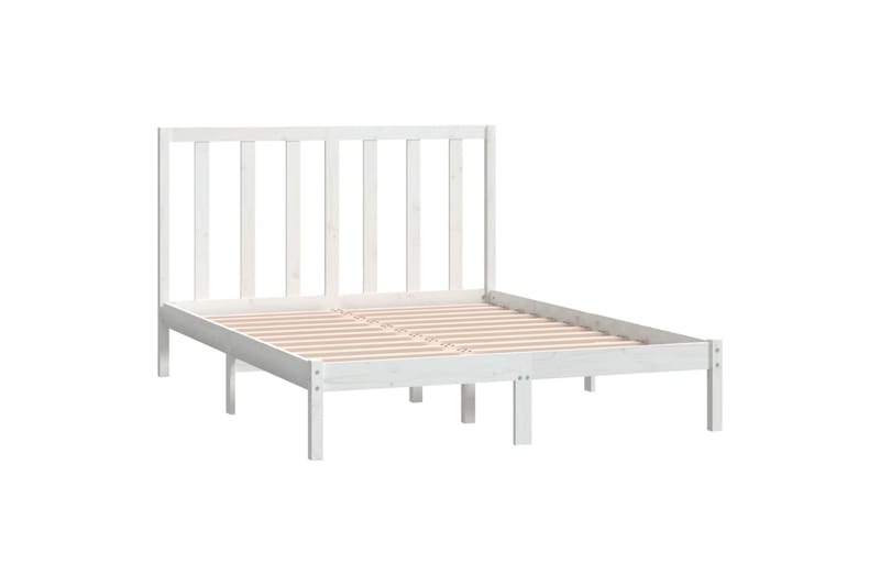 beBasic sengeramme 140x190 cm massivt fyrretræ hvid - Hvid - Møbler - Senge - Sengeramme & sengestel