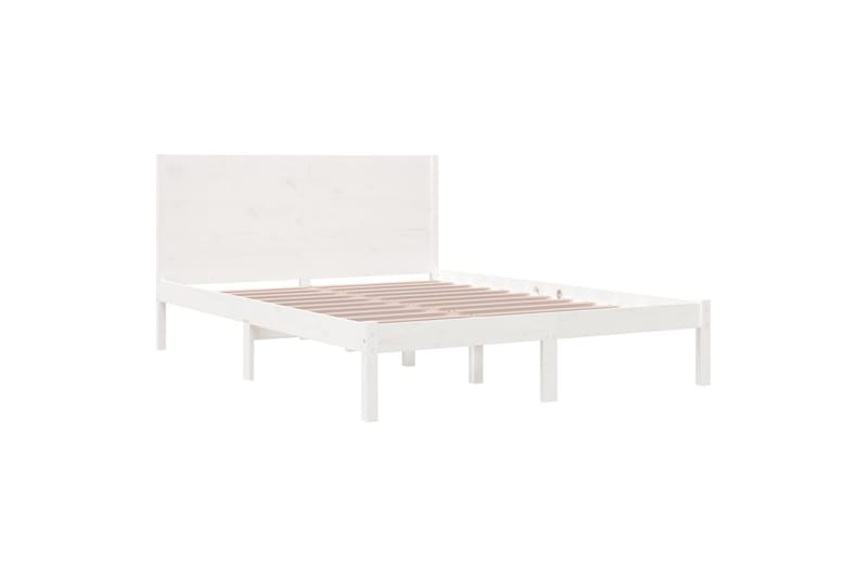 beBasic sengeramme 140x190 cm massivt fyrretræ hvid - Hvid - Sengeramme & sengestel