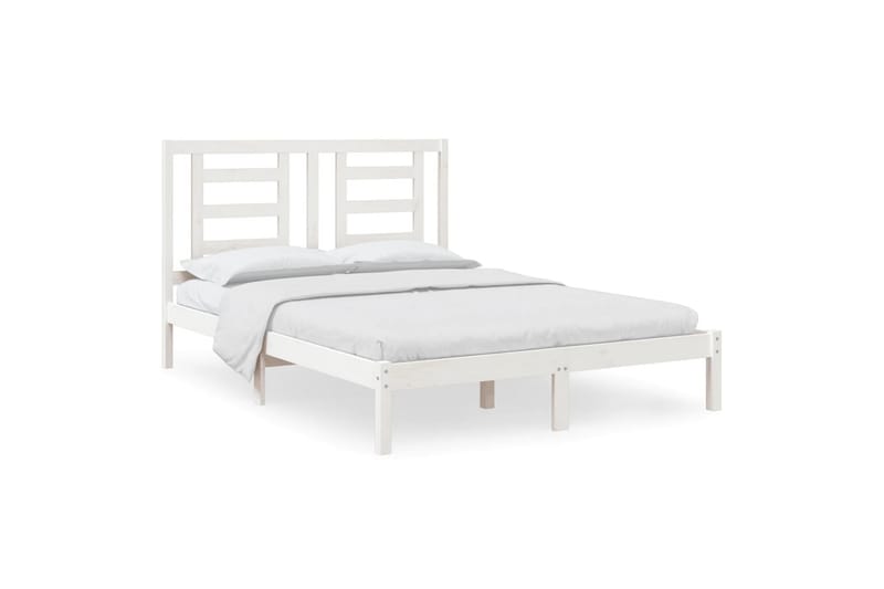 beBasic sengeramme 140x190 cm massivt fyrretræ hvid - Hvid - Møbler - Senge - Sengeramme & sengestel