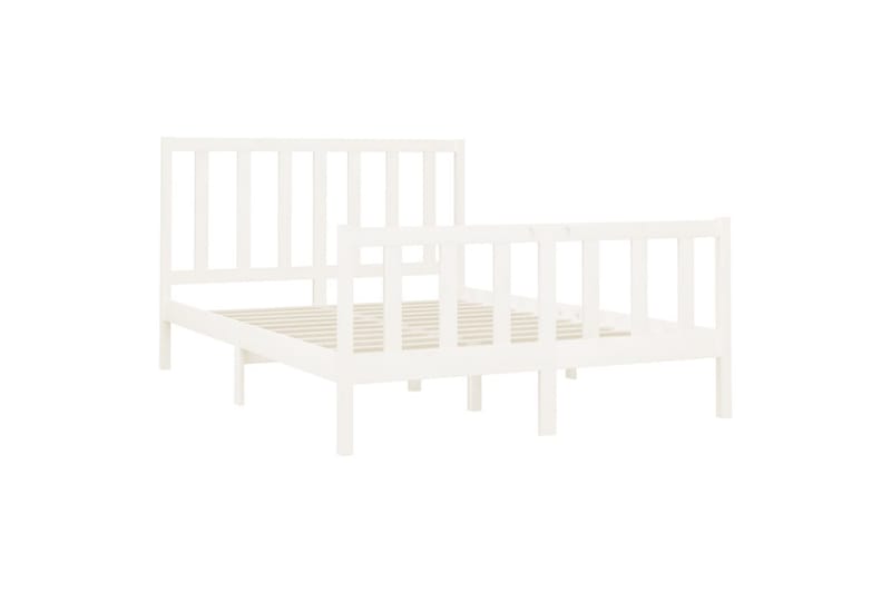 beBasic sengeramme 140x190 cm massivt fyrretræ hvid - Hvid - Møbler - Senge - Sengeramme & sengestel