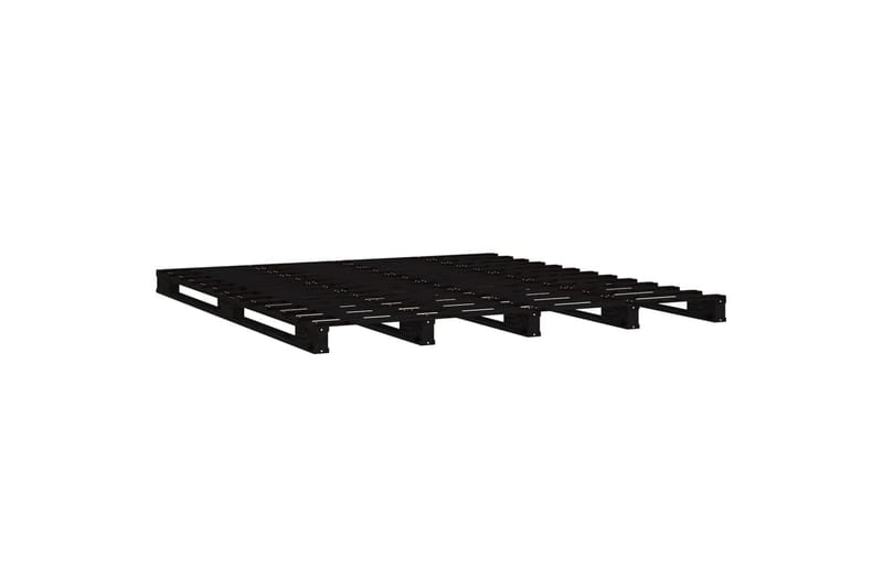 beBasic sengeramme 140x190 cm massivt fyrretræ sort - Sort - Møbler - Senge - Sengeramme & sengestel