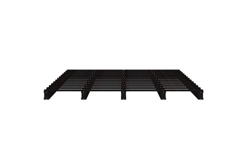 beBasic sengeramme 140x190 cm massivt fyrretræ sort - Sort - Møbler - Senge - Sengeramme & sengestel